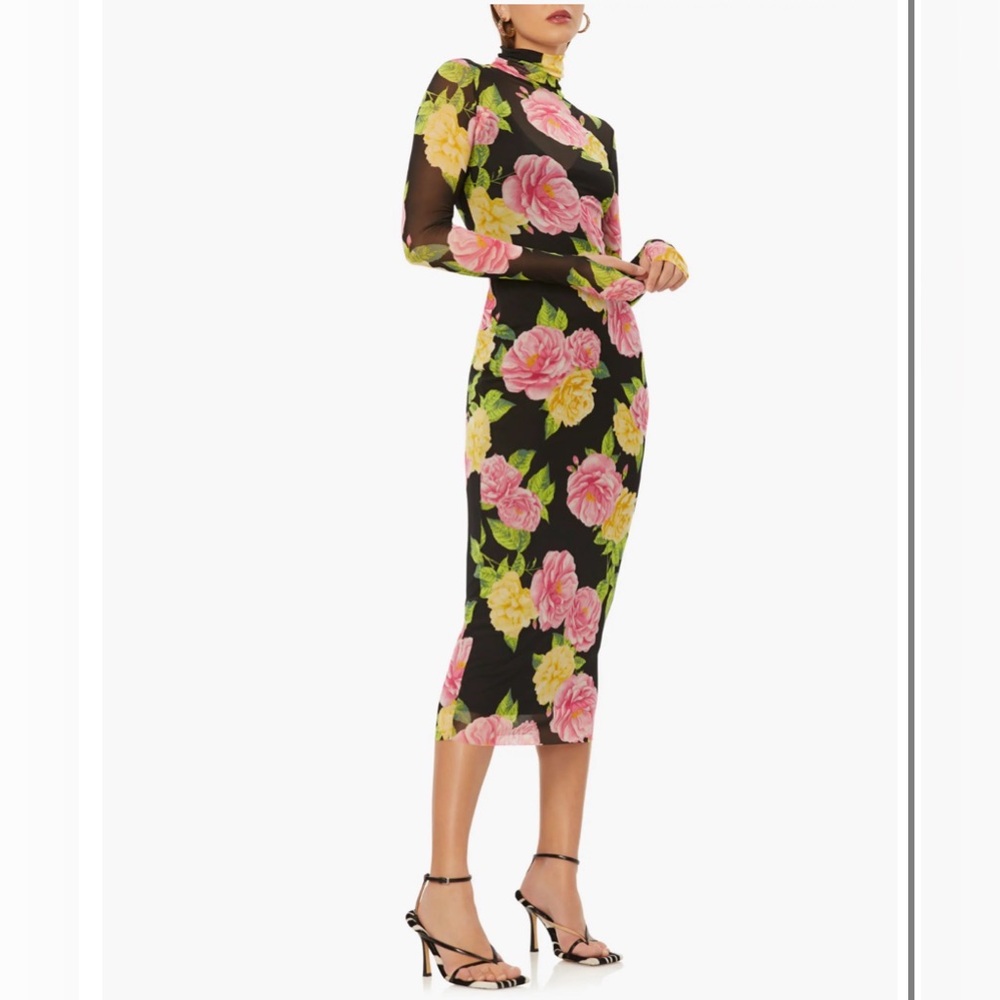 AFRM Shailene Pink & Yellow floral dress